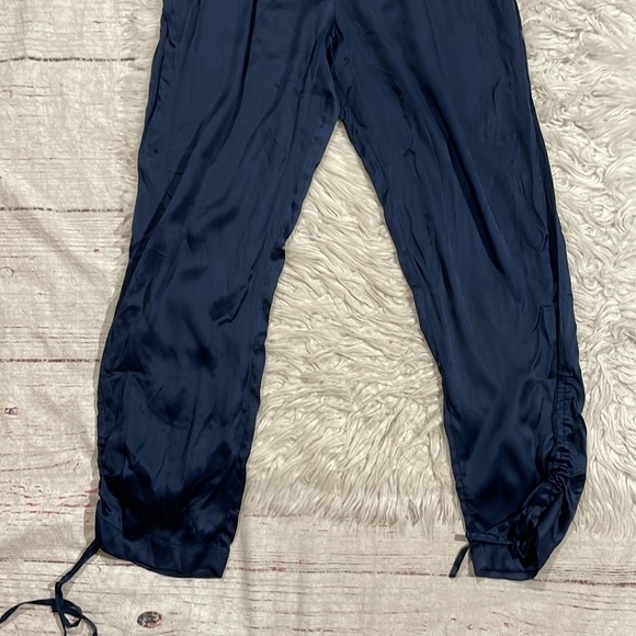 NWT Tularosa Revolve Joey Slate Blue Satin Genie High Rise Pants - Picture 9 of 12
